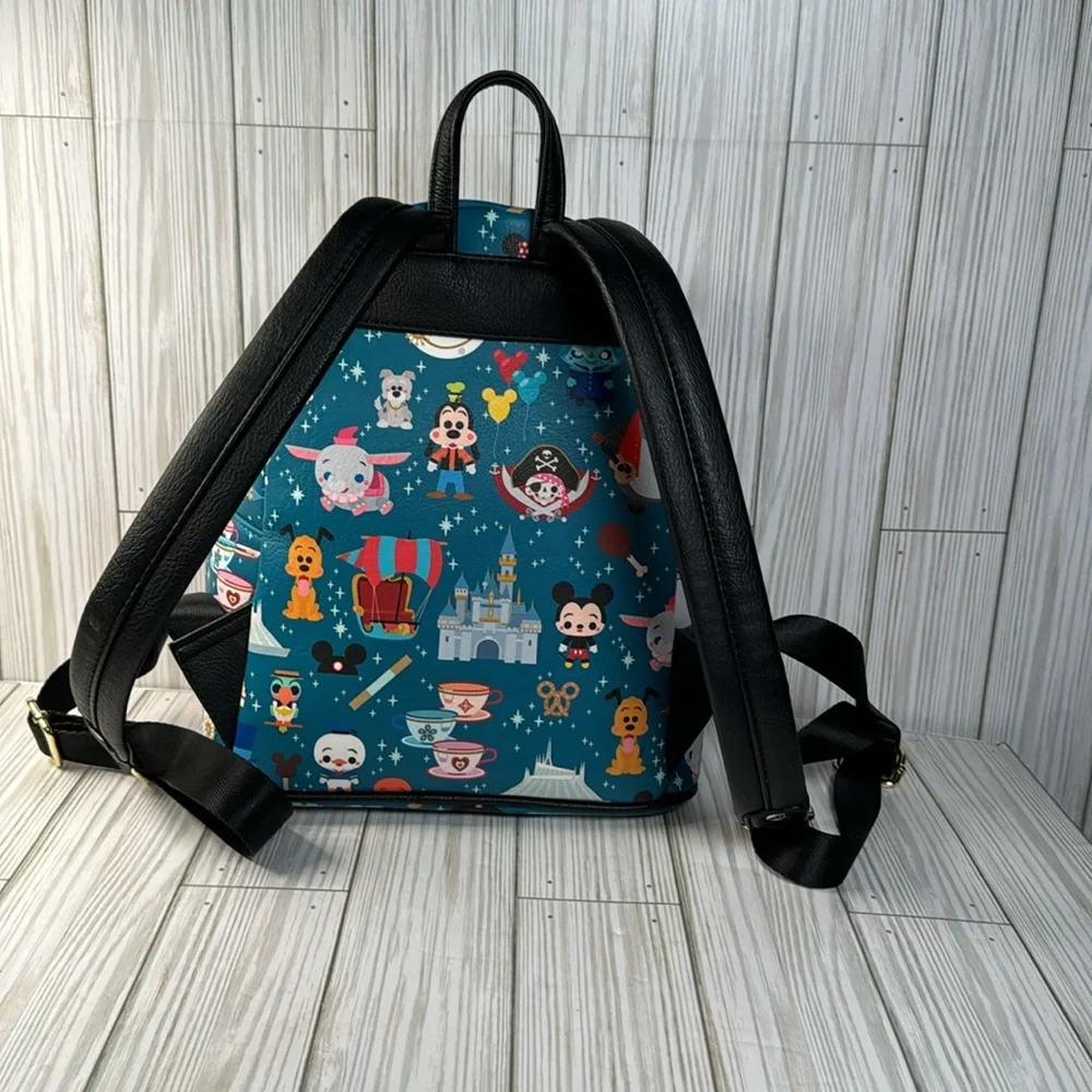 Disney Parks Loungefly Chibi Icon Multi Character Mini Backpack‎